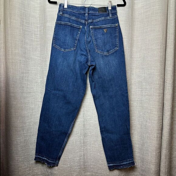 Guess Jeans Jacqueline Relaxed Size 24 Hi Rise Loose Fit Baggy Raw Hem Tapered - Picture 9 of 10